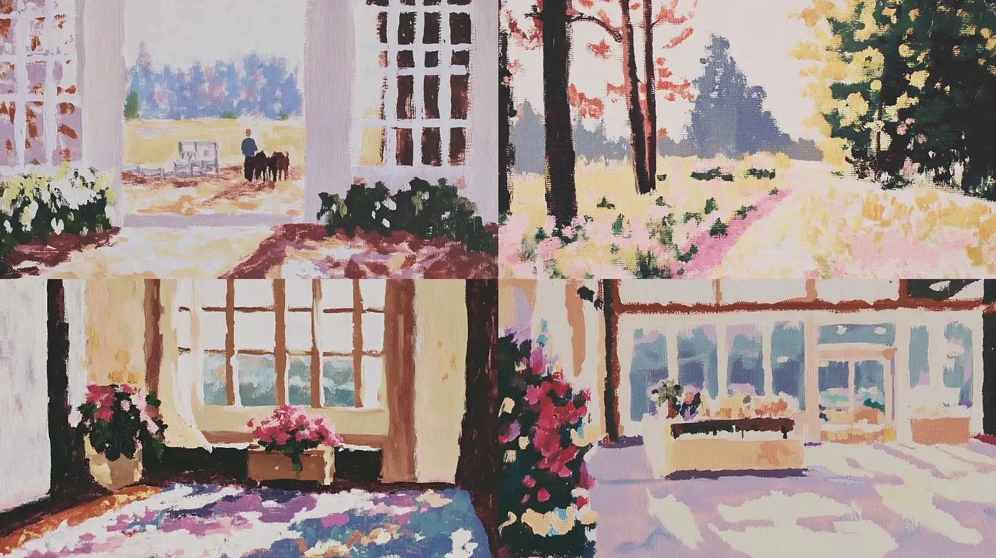 Luminous Spring Impressions of Pastoral Serenity - Midjourney sref style