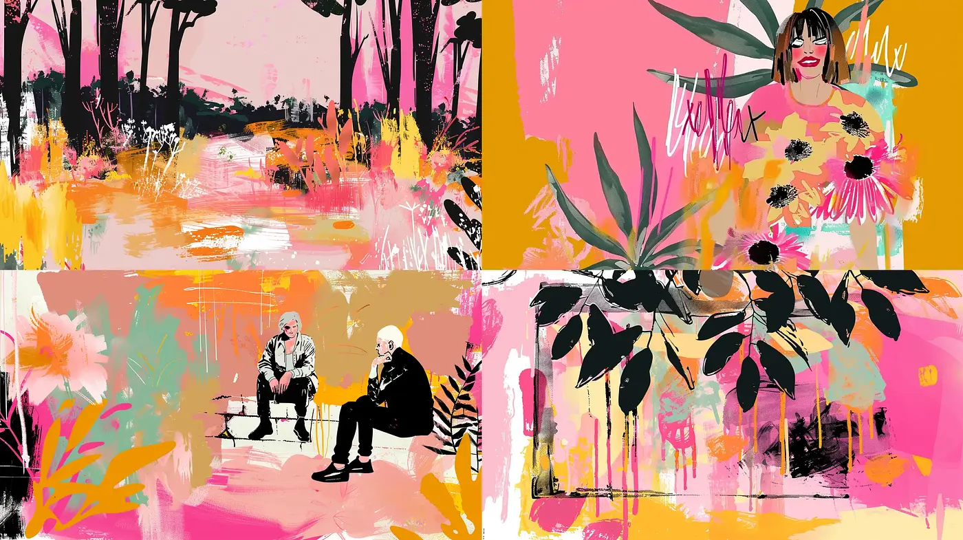 Vibrant Abstract Expressionist Fusion - Midjourney sref style