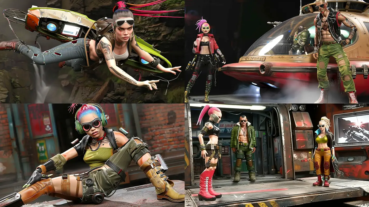 Futuristic Cyberpunk Essence with a Cinematic Flair - Midjourney sref style