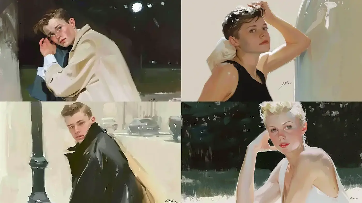 Elegant and Contemporary Portraiture with Subtle Realism - Midjourney sref style