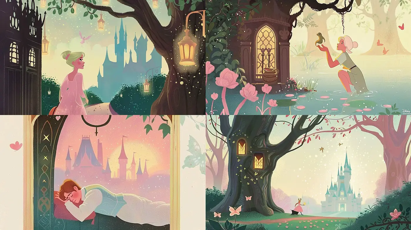 Enchanted Storybook Pastels: A Dreamy Visual Harmony - Midjourney sref style
