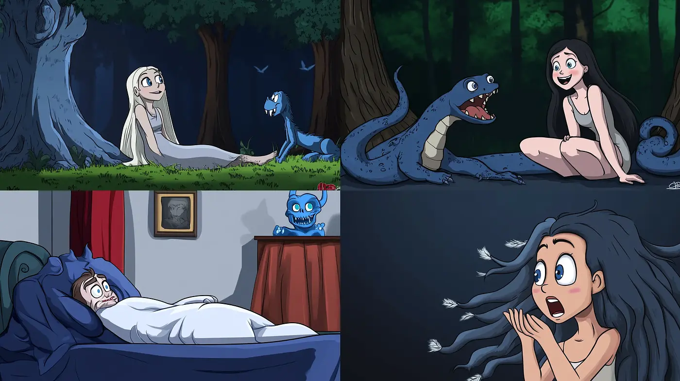 Enchanting Animated Nightscapes with Expressive Characters - Midjourney sref style