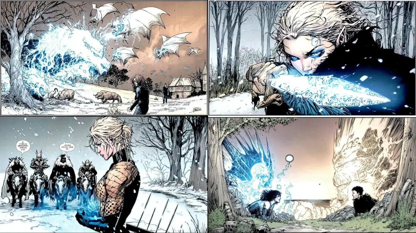 A Captivating Blend of Comic Style with Ethereal Elements - Midjourney sref style
