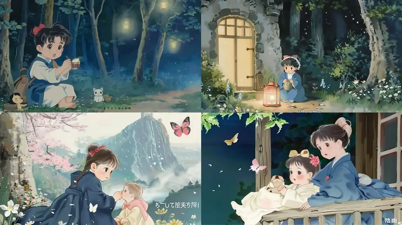 Whimsical and Enchanting Illustrations with Soft Features - Midjourney sref style