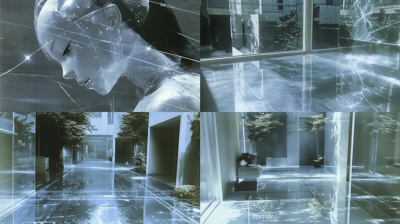 Futuristic Tranquility: A Harmonious Blend of Cybernetic Serenity and Architectural Calm - Midjourney sref style