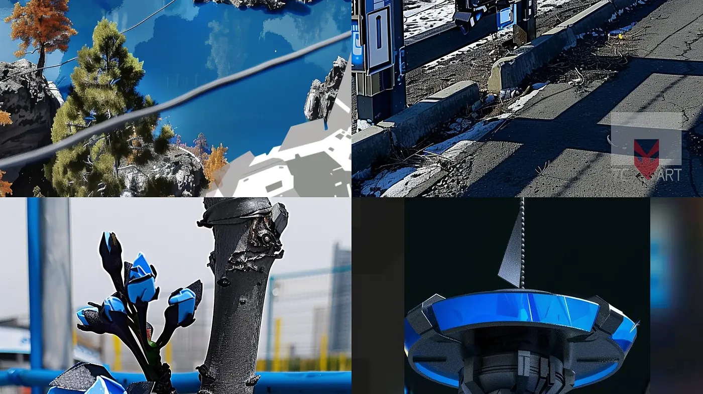 Futuristic Metropolis Blueprints: Homogenized Cyan Visions - Midjourney sref style