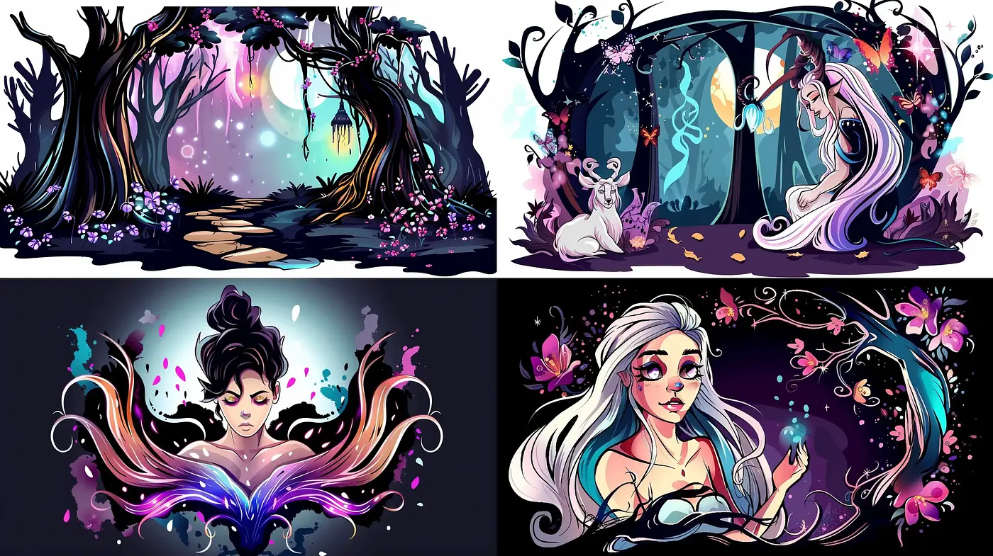 Enchanted Whimsy: A Consistent Pastel Dreamscape in Illustration - Midjourney sref style