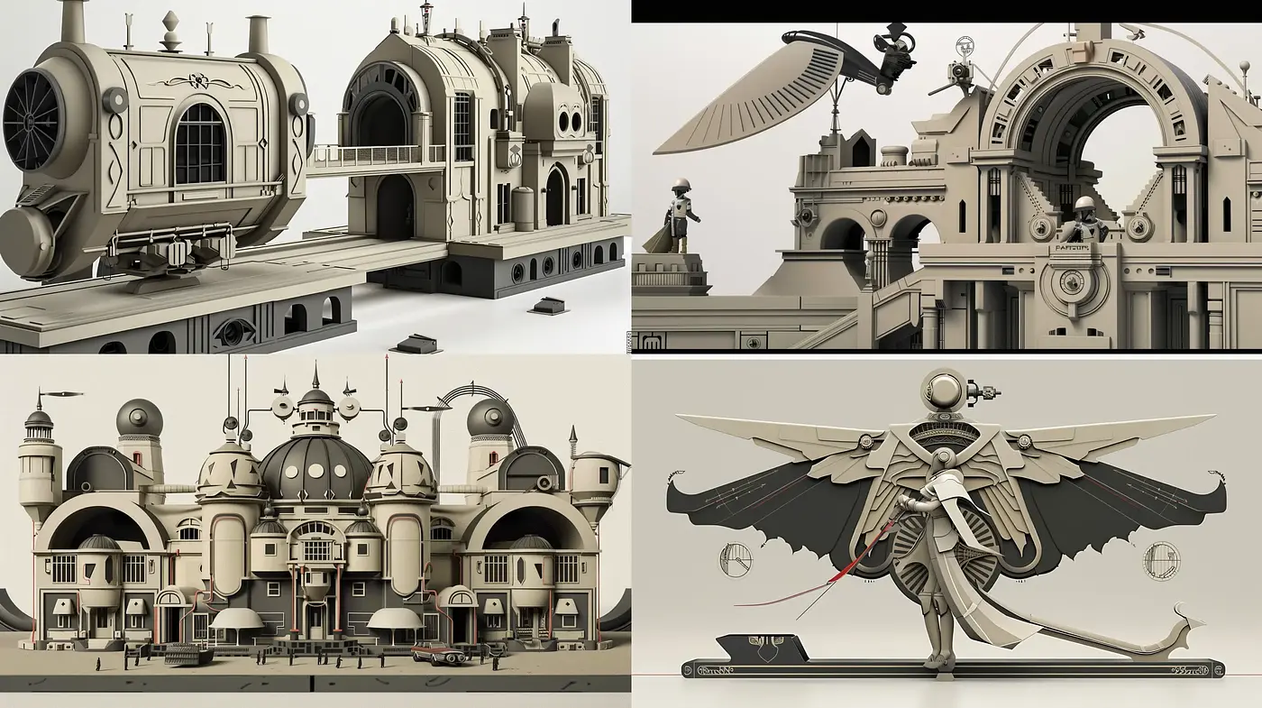 Steampunk Renaissance: A Fusion of Industrial Fantasy with Historic Grace - Midjourney sref style