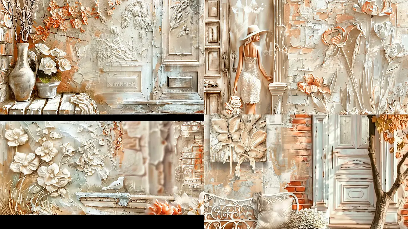 Baroque Revival in Digital Artistry: Harmonious Blend of Pastel and Sculptural Elegance - Midjourney sref style