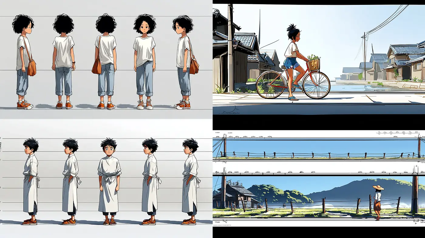 Whimsical Character Studies Inspired by Contemporary Japanese Animation - Midjourney sref style
