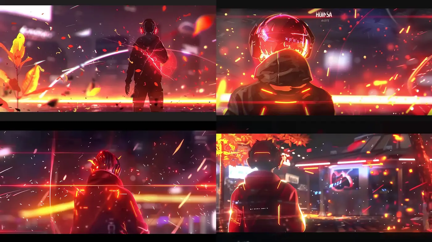 Neon Dusk Dreamscape: A Synthesis of Luminosity and Cyberpunk Aesthetics - Midjourney sref style