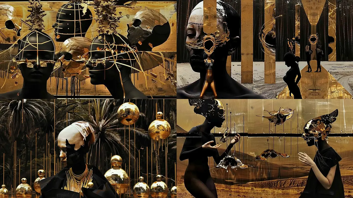 Ethereal Afro-Futurist Aesthetic with Surreal Overtones - Midjourney sref style