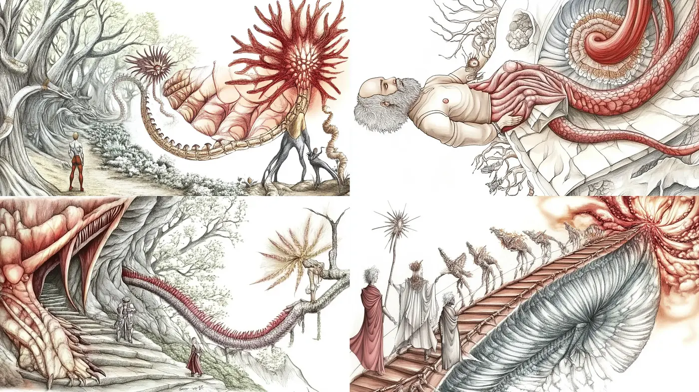 Ethereal Organic Forms: A Fusion of Natural and Surreal Aesthetics - Midjourney sref style