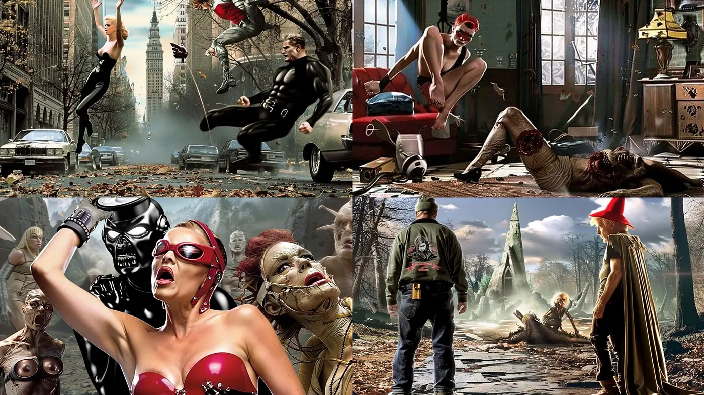 Dynamic Retrofuturism in Hyper-Realistic Comic Art - Midjourney sref style