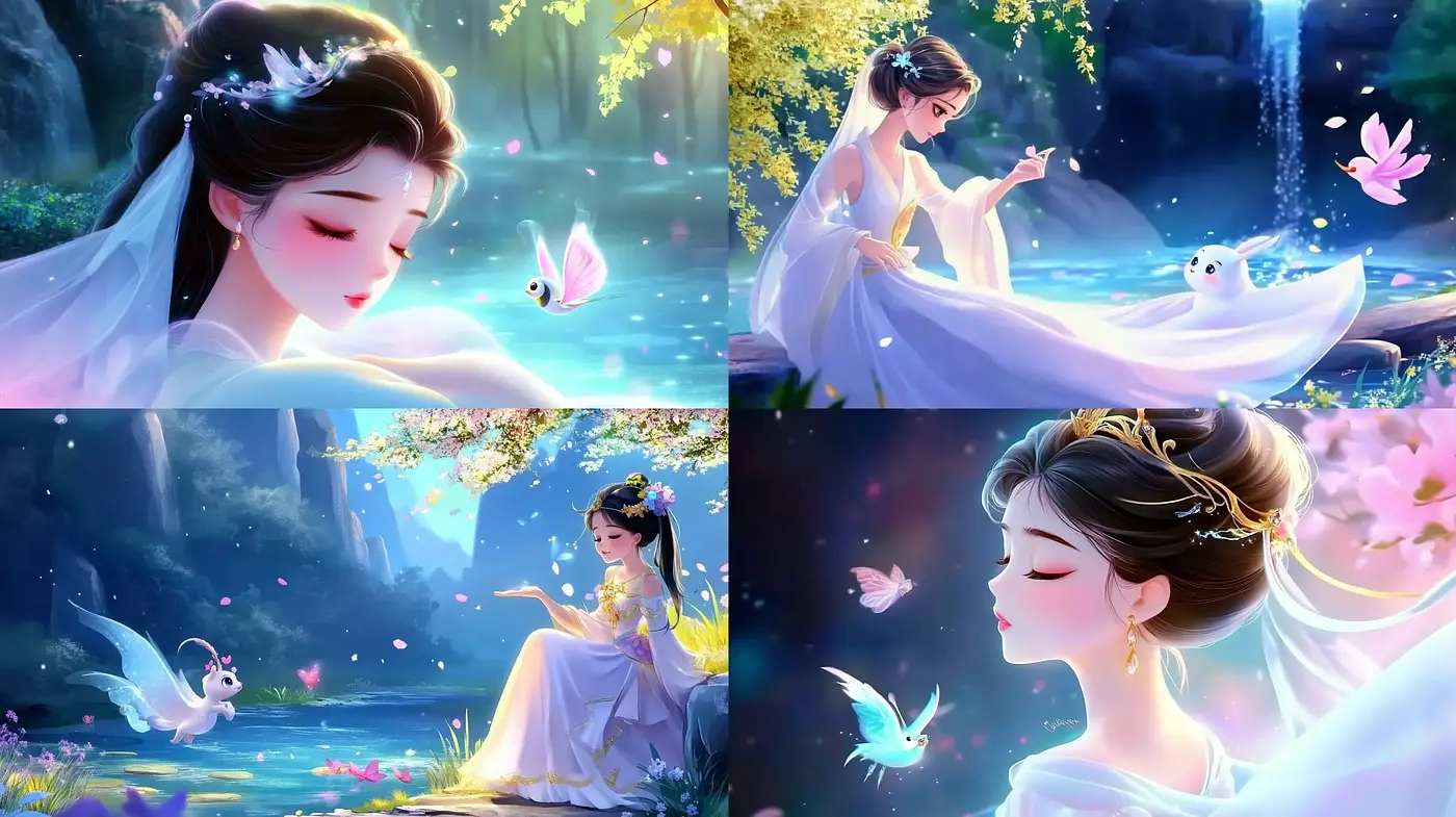 Enchanted Ethereal Luminescence: A Dreamscape of Serenity and Grace - Midjourney sref style