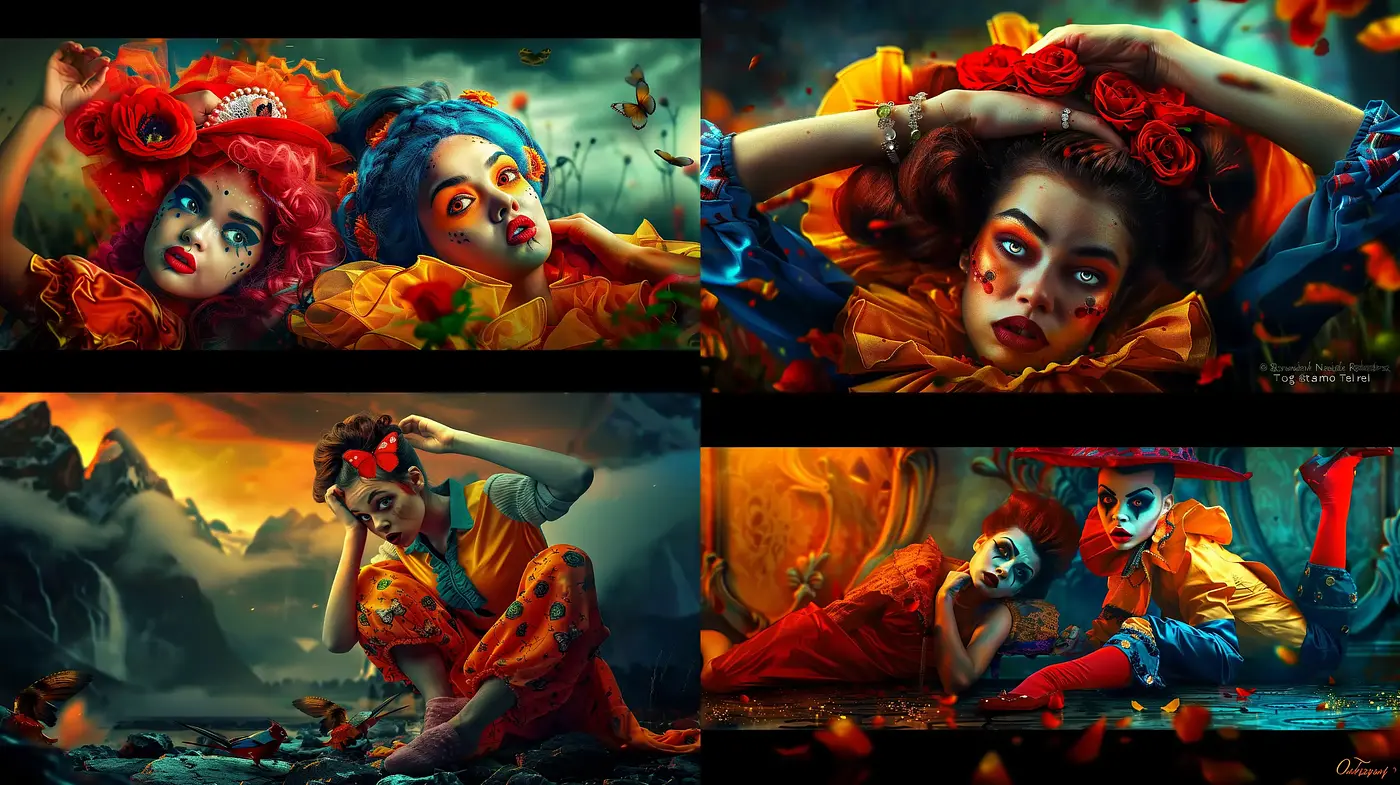 Surreal and Vivid Dreamscape Portraiture - Midjourney sref style