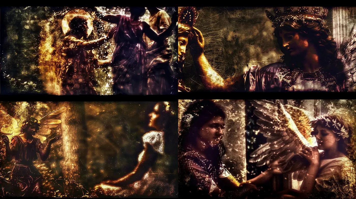 Whispers of Enchantment: A Dreamy Blend of Sepia Tones and Textured Mystique in Magical Realism - Midjourney sref style