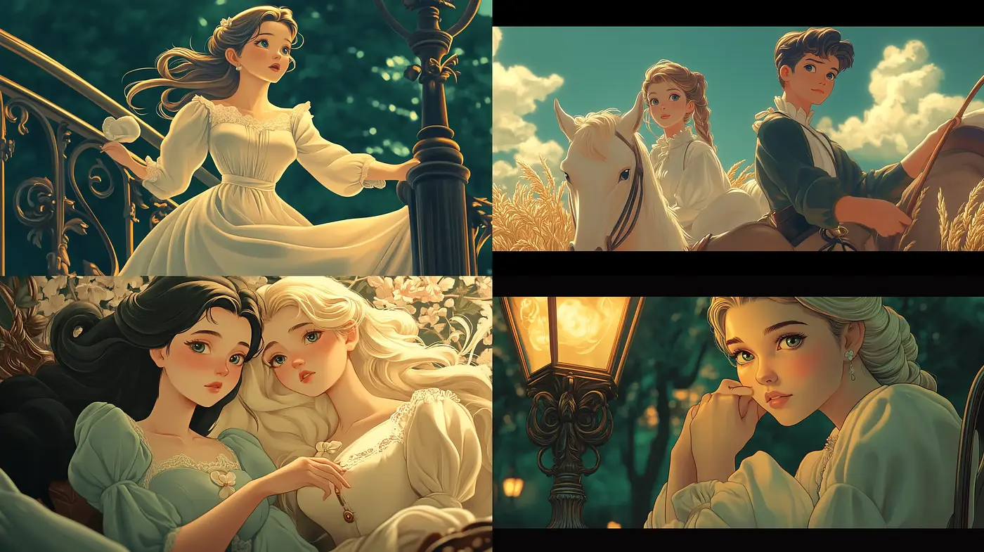 Golden Hour Elegance: A Consistent Warm Pastoral Aesthetic - Midjourney sref style