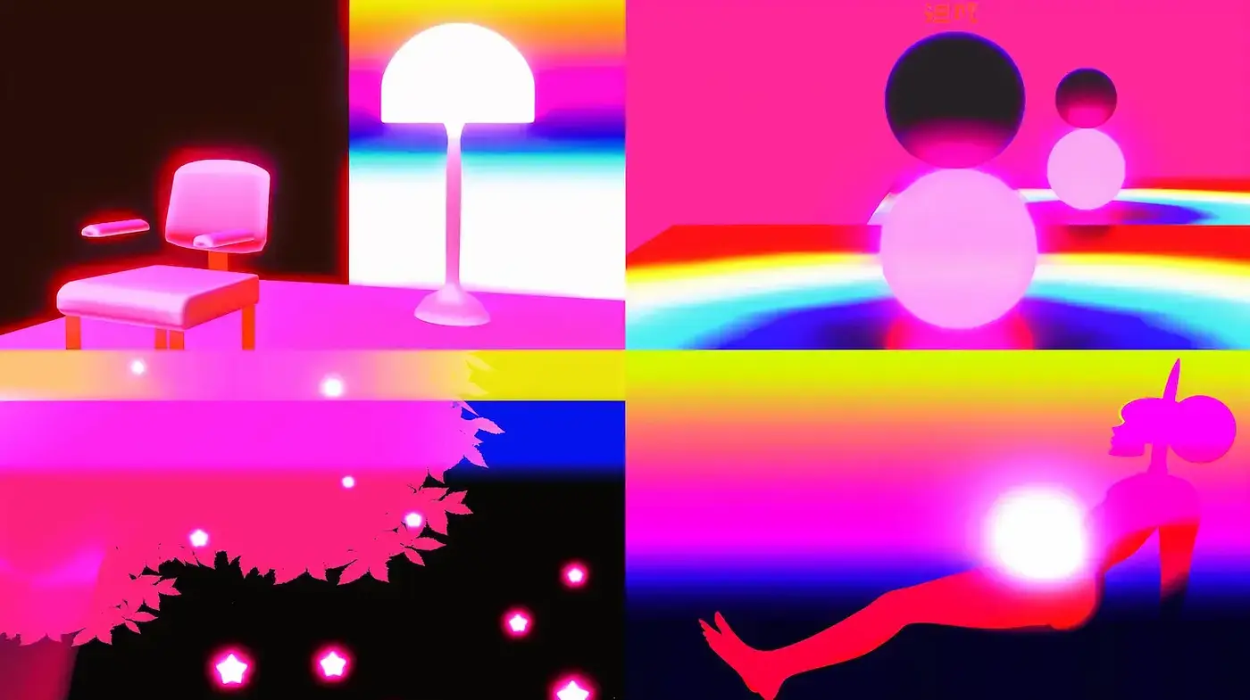 Vibrant and Ethereal Neon Aesthetics with a Dreamlike Quality - Midjourney sref style