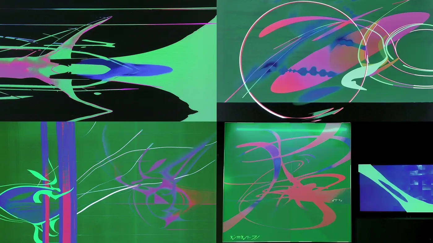 Ethereal Neon Flux: A Synthesis of Luminous Abstract Forms - Midjourney sref style