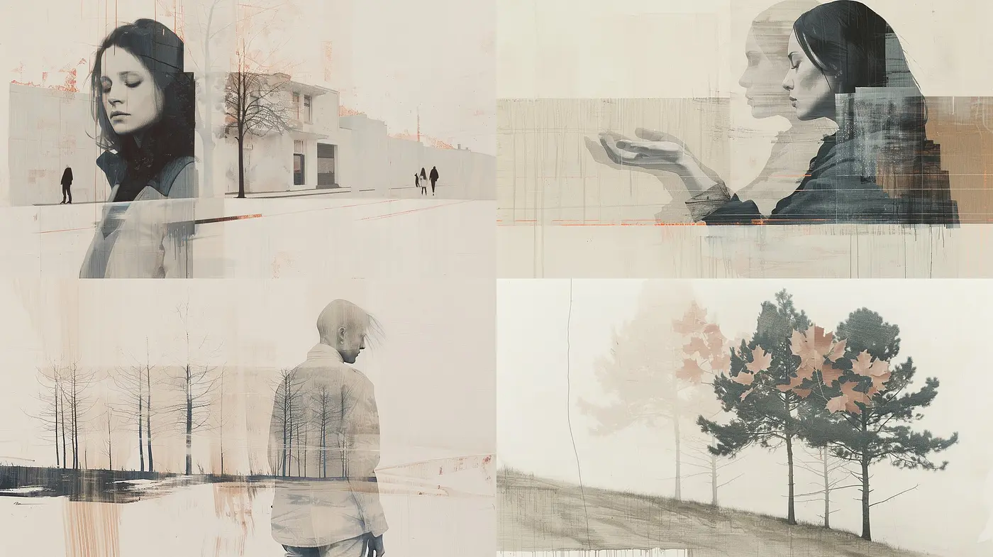 Ethereal Echoes: A Fusion of Figurative Forms and Soft Pastel Shades - Midjourney sref style
