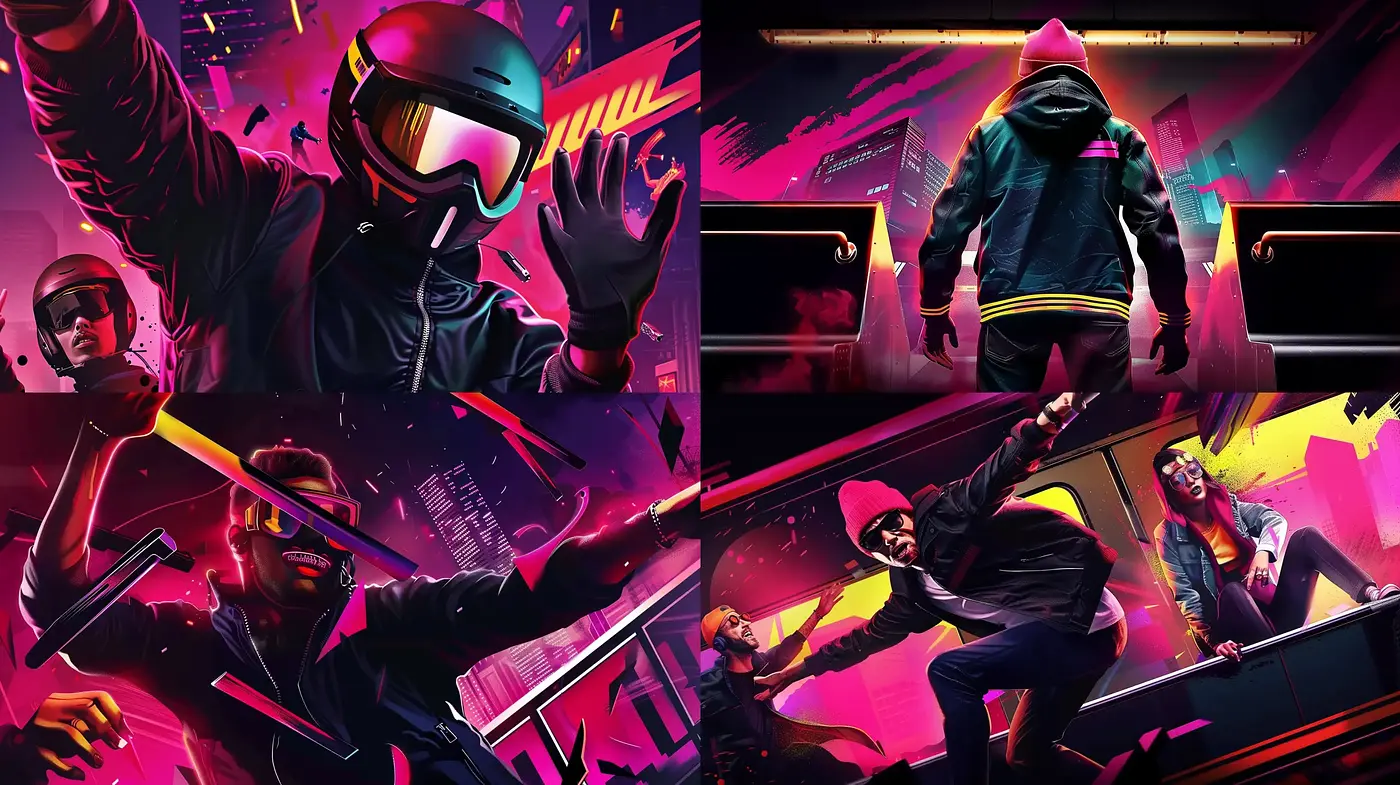 Neon Dystopia: A Synthwave-Inspired Digital Art Journey - Midjourney sref style