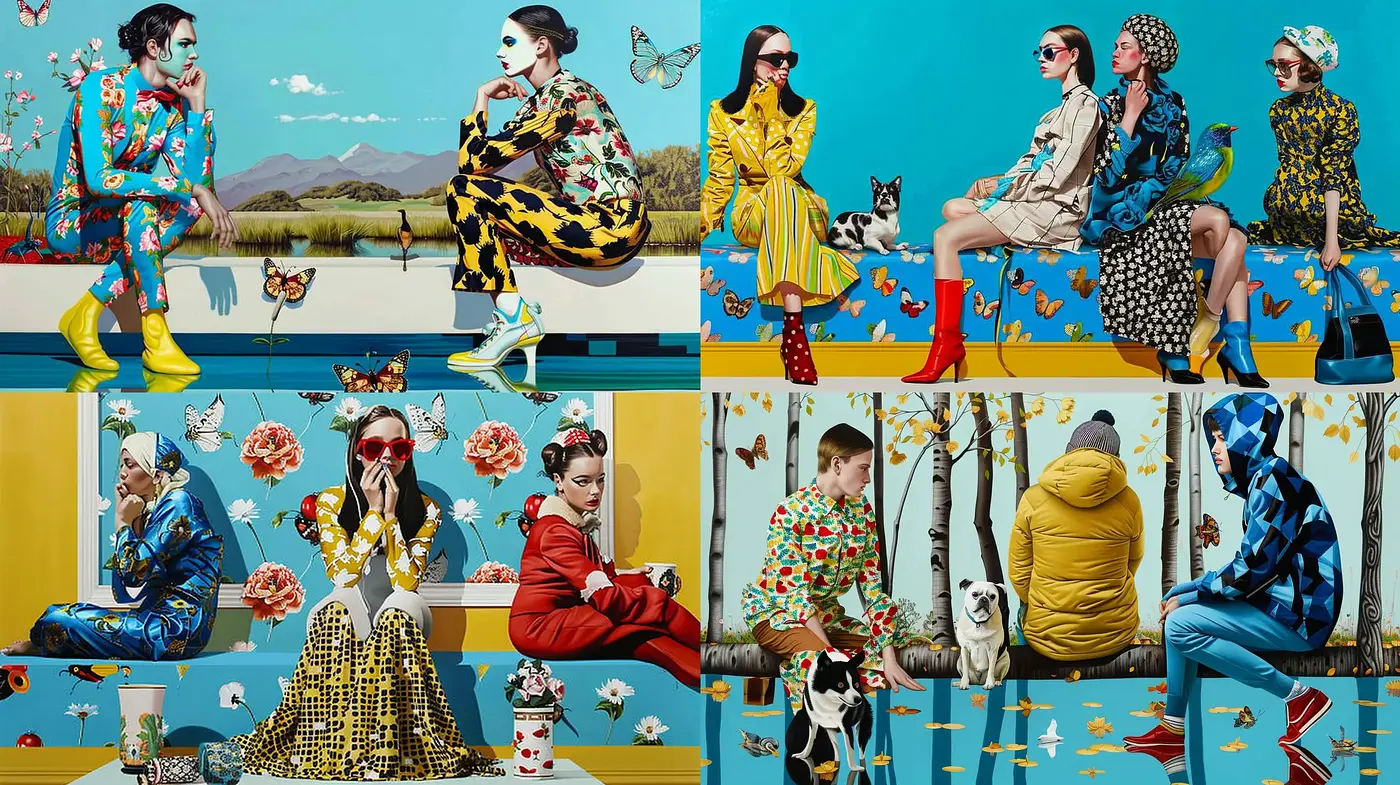 Eclectic Fusion of Pop Art and Photorealism with a Contemporary Twist - Midjourney sref style