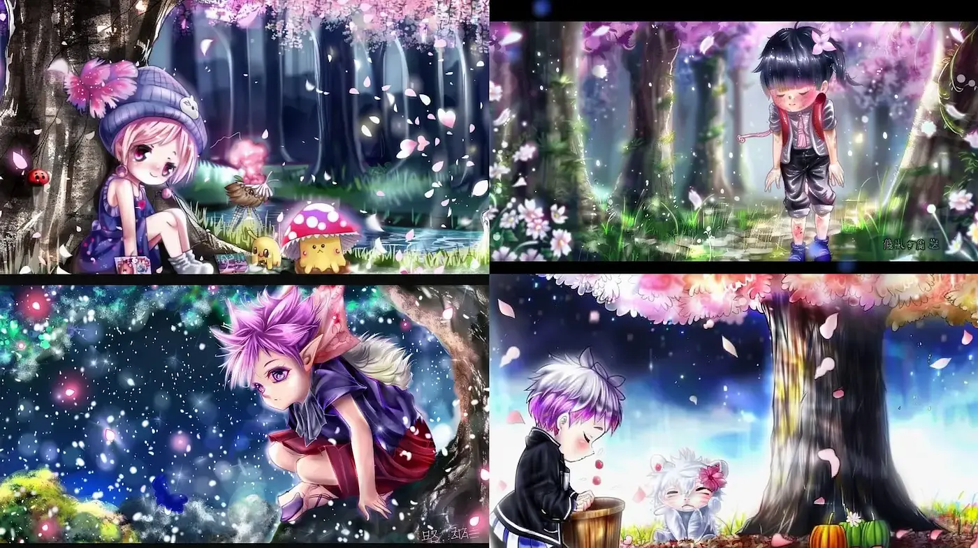 Vibrant and Enchanting Fantasy Aesthetic with Floral Elements - Midjourney sref style