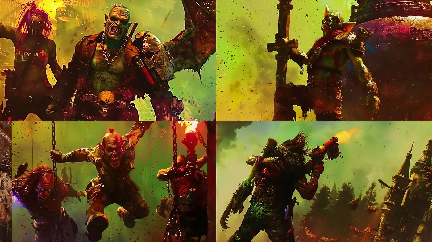 Apocalyptic Warzone: A Fusion of Digital Grunge and Fantasy Realism - Midjourney sref style