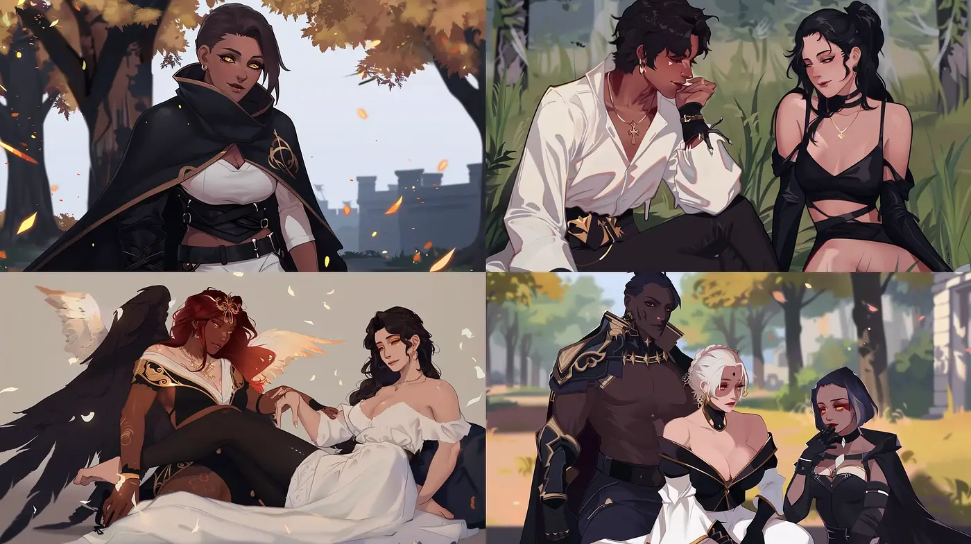 Autumnal Serenity in Stylized Digital Portraiture - Midjourney sref style