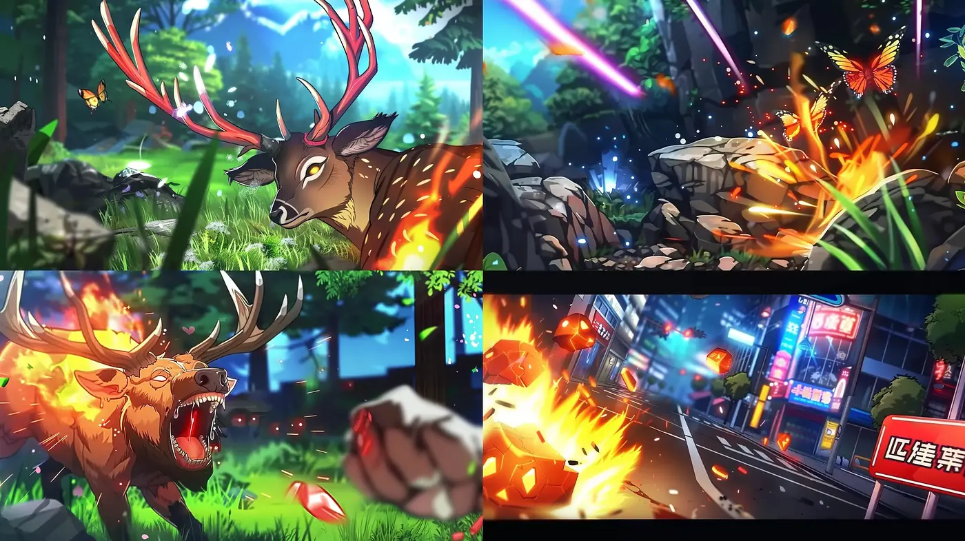 Luminous Energy of Dynamic Anime-Inspired Scenes - Midjourney sref style