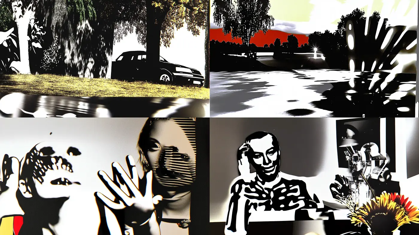 Stark Contrasted Visuals with Bold Expressionist Undertones - Midjourney sref style