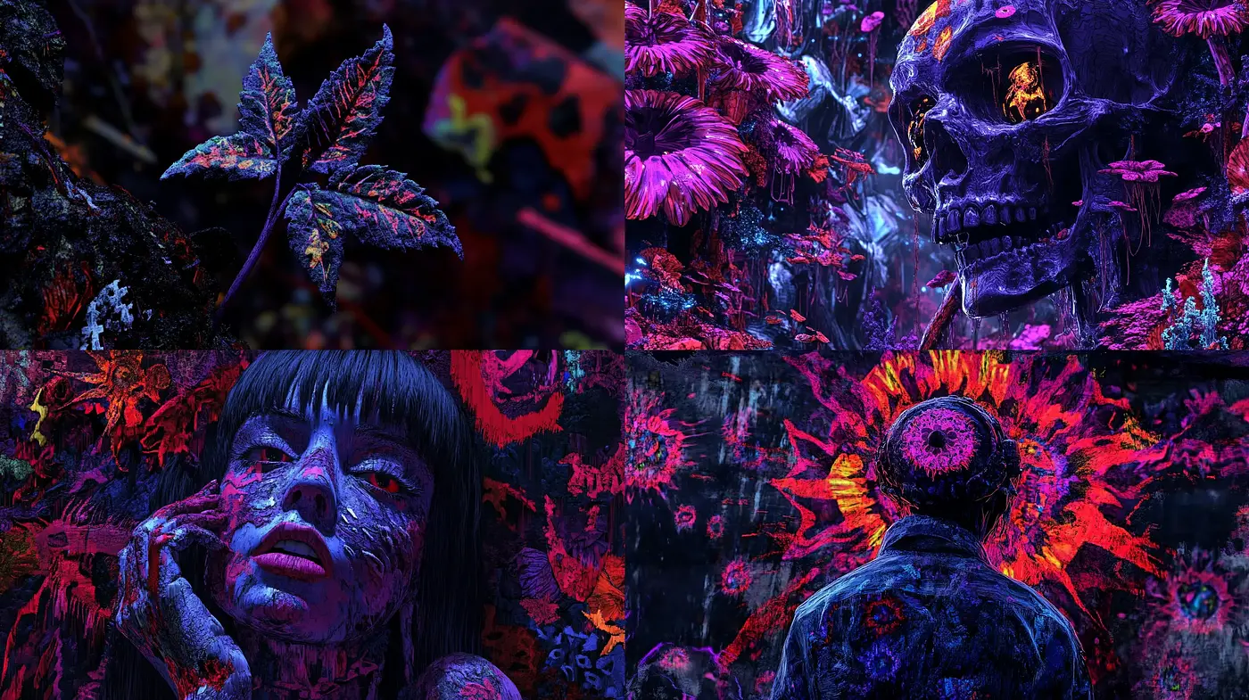 Psychedelic Dreamscape Fusion - Midjourney sref style
