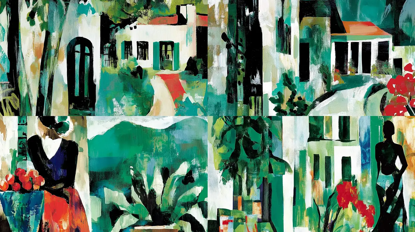 Vibrant Expressionist Fusion of Nature and Figuration - Midjourney sref style