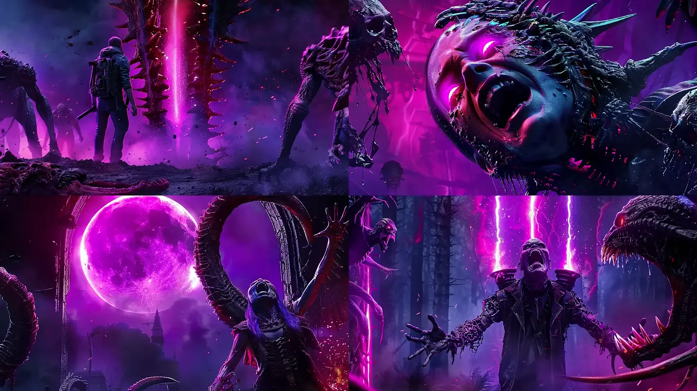 Ethereal Neon Nightscape: A Fusion of Surrealism and Cyberpunk Aesthetics - Midjourney sref style
