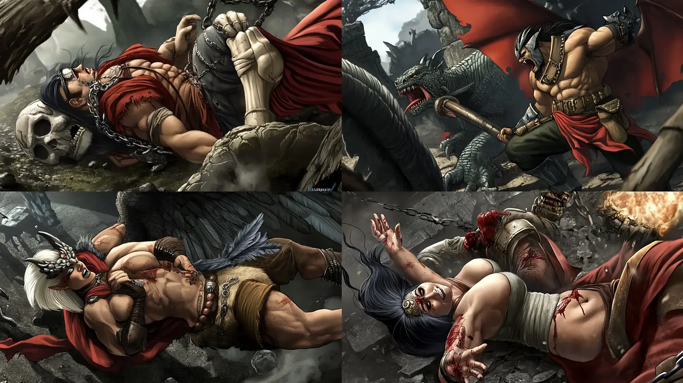 Epic Cinematic Tableaux with Dynamic Brushwork Influences - Midjourney sref style