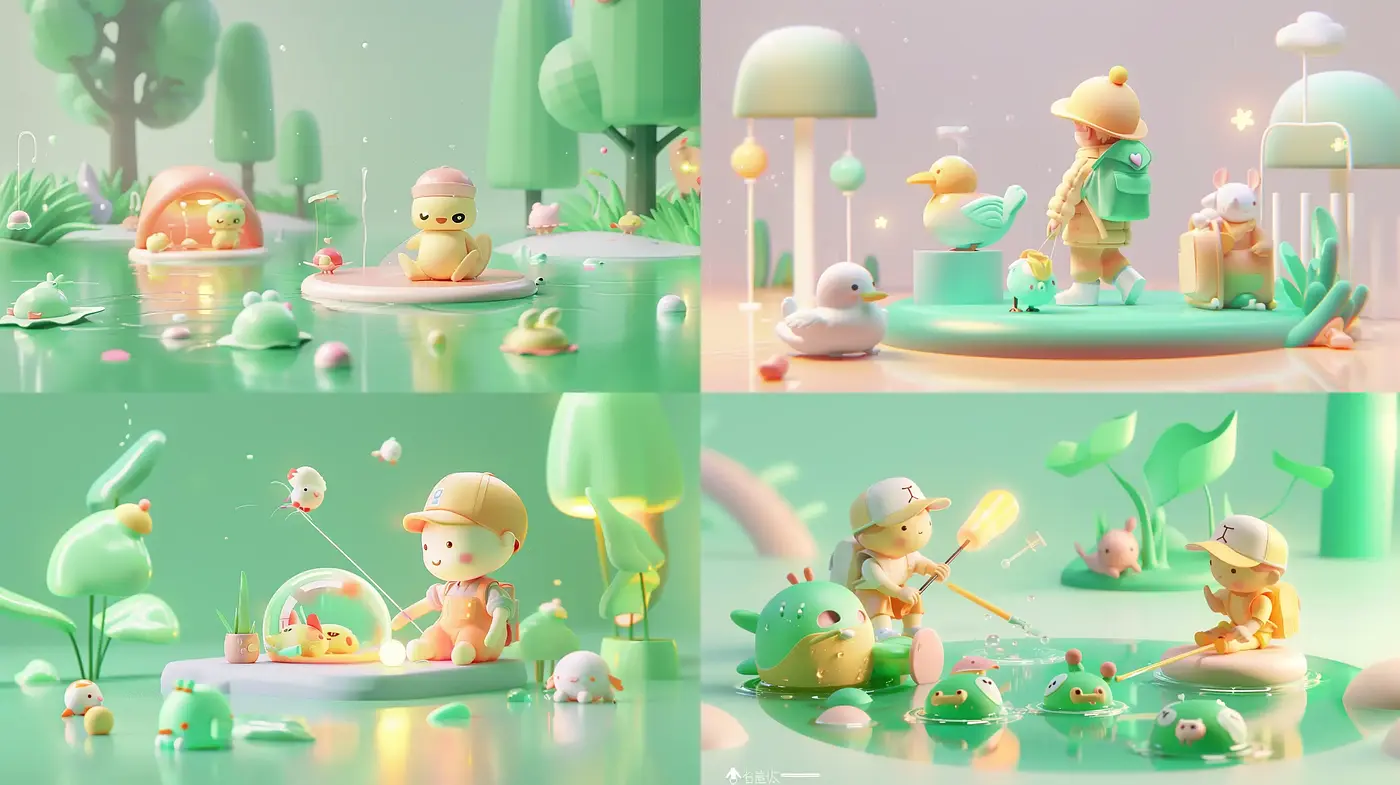 Serene Pastel Dreamscape: A Harmonious Blend of Soft Hues and Gentle Textures - Midjourney sref style