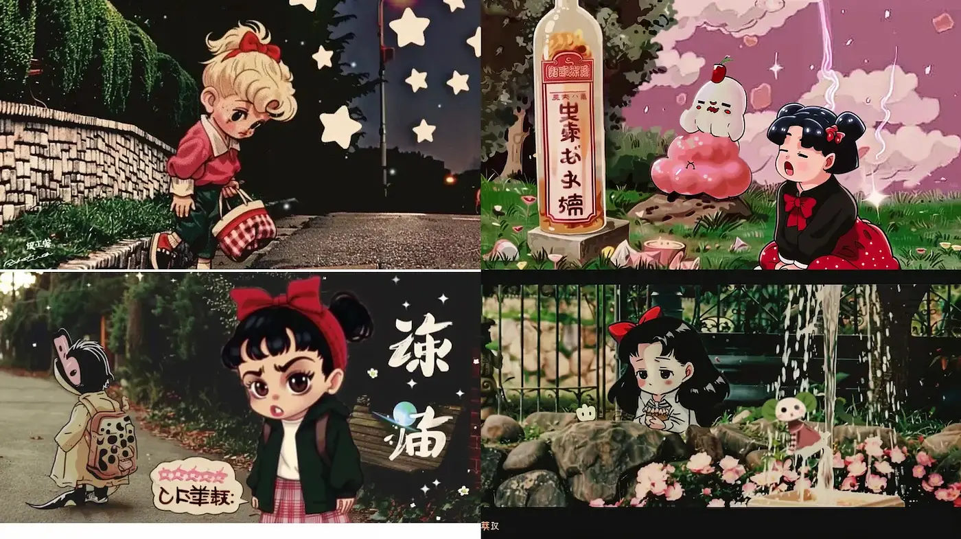 Whimsical Cartoon Aesthetic with Nostalgic Charm - Midjourney sref style