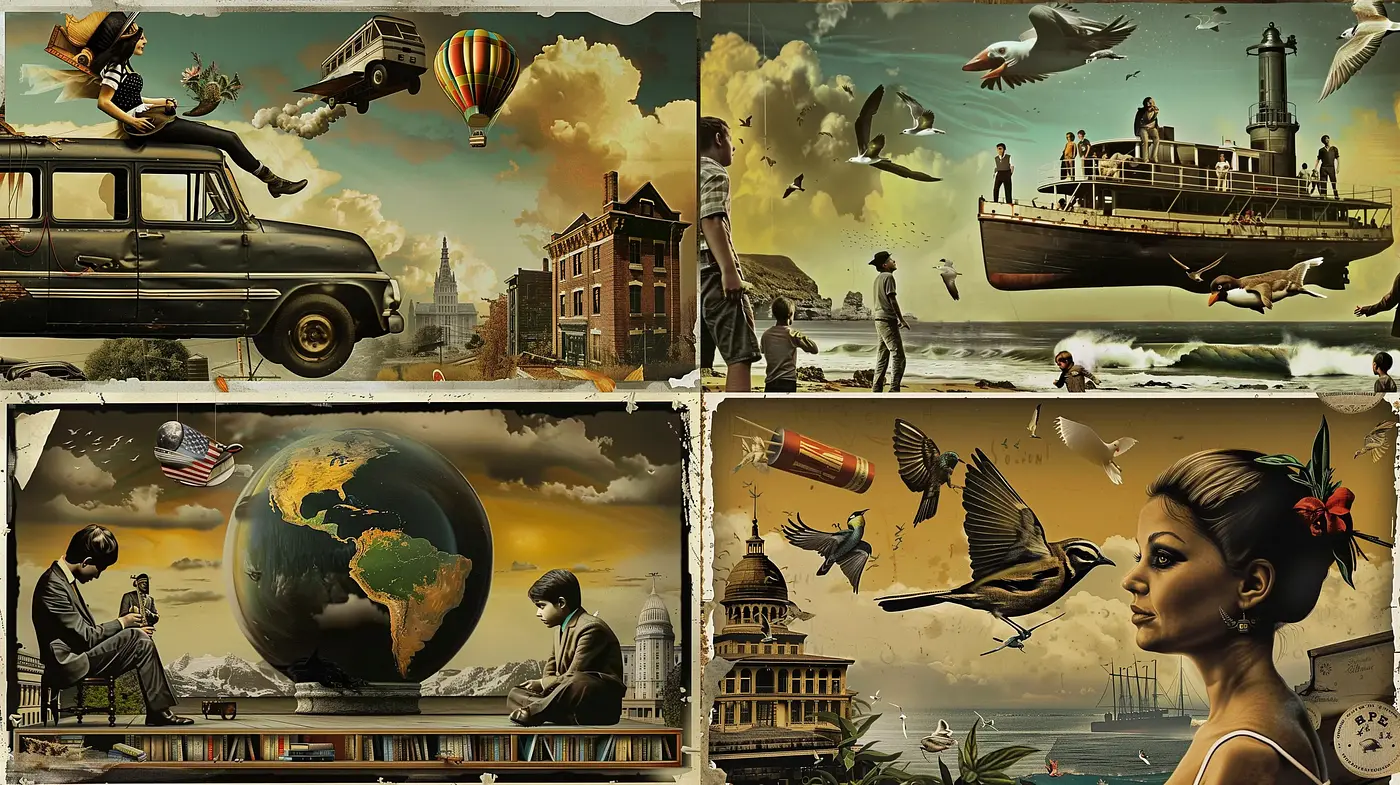 Timeless Dreamscapes with Surrealistic Touch - Midjourney sref style