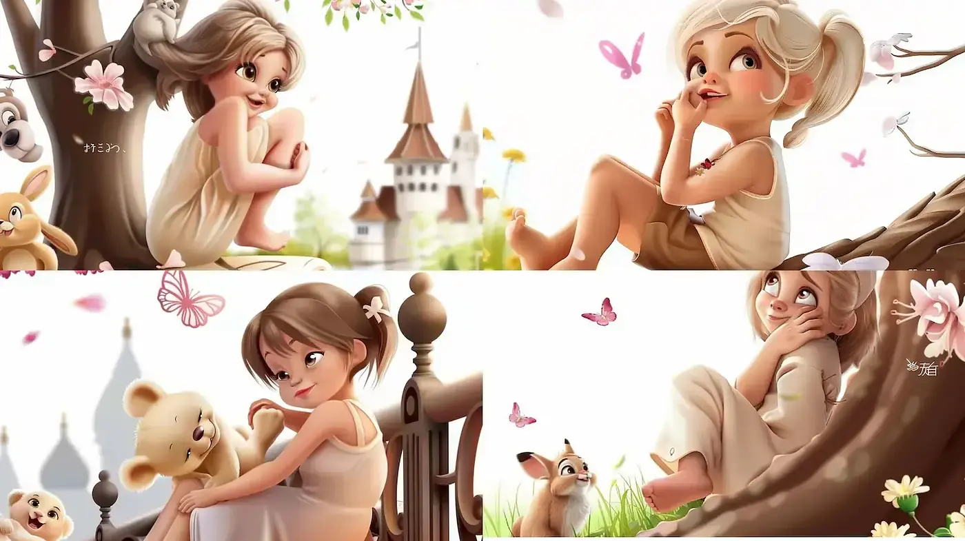 Charming Whimsy in Enchanted Nature: Consistent Elements of Playful Illustration - Midjourney sref style