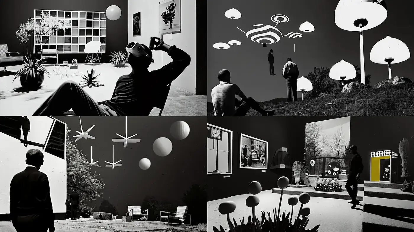 Surreal and Abstract Spaces Reflecting a Contemporary Aesthetic - Midjourney sref style