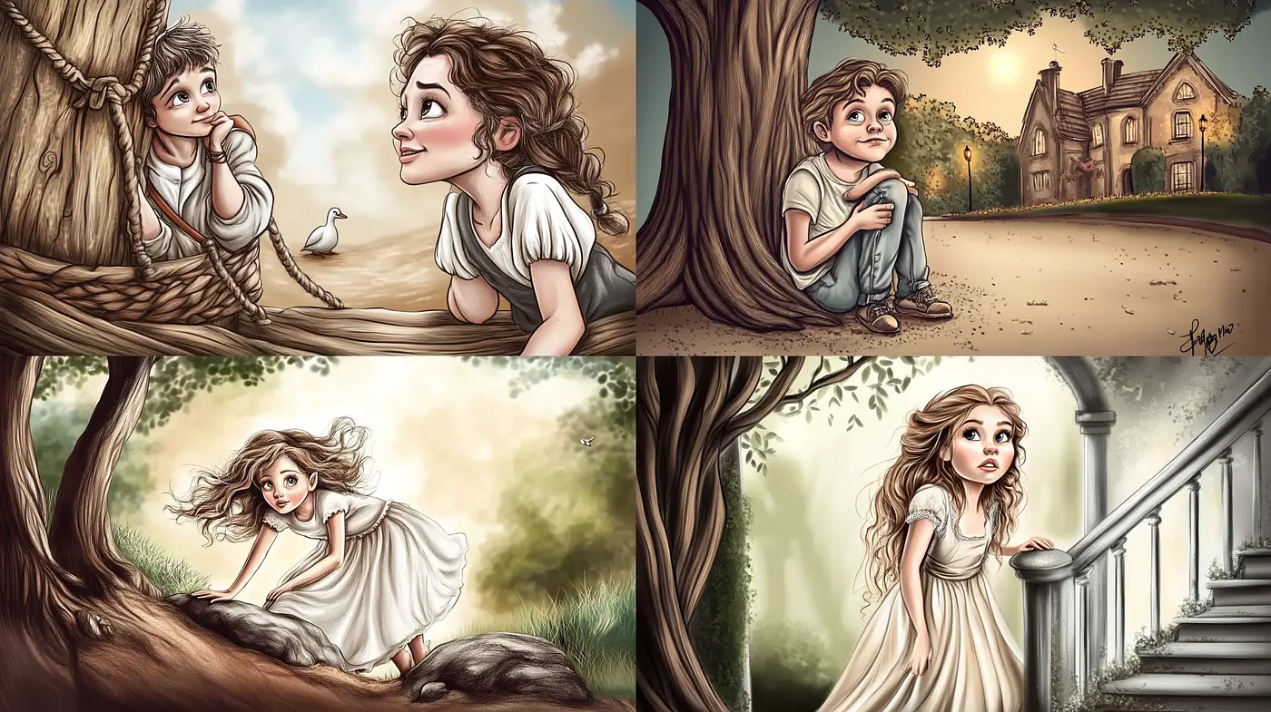 Whimsical Storybook Illustrations with a Warm Earthy Essence - Midjourney sref style
