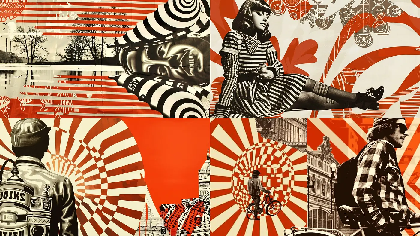Retro-Futuristic Exploration of Kinetic Pop Art - Midjourney sref style