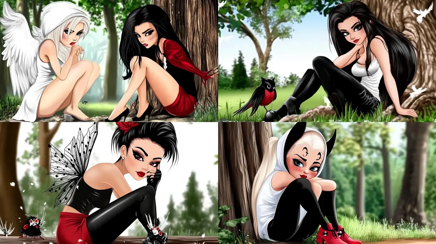 Harmonized Vivid Anime Charm in a Serene Natural Setting - Midjourney sref style