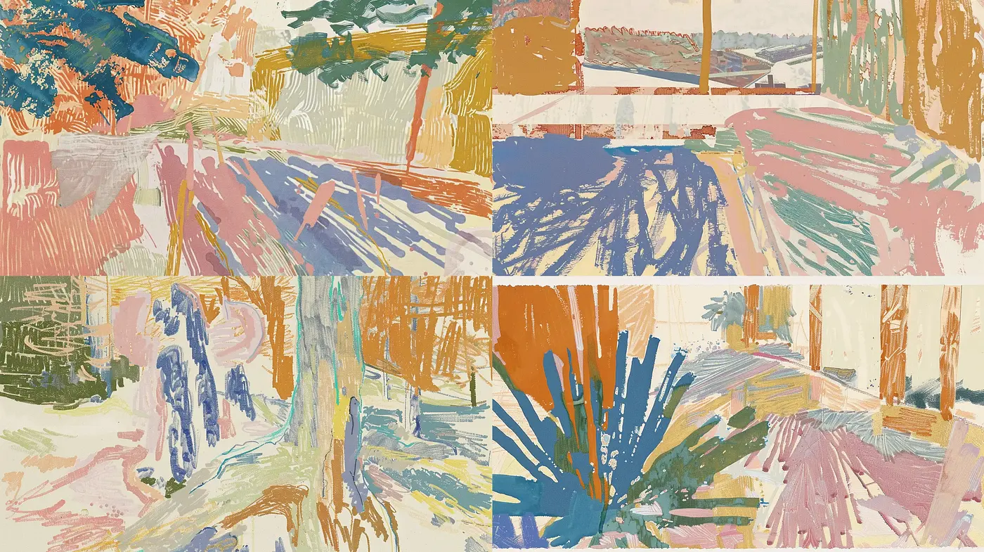 Abstract Expressionist Brushwork Harmonies - Midjourney sref style