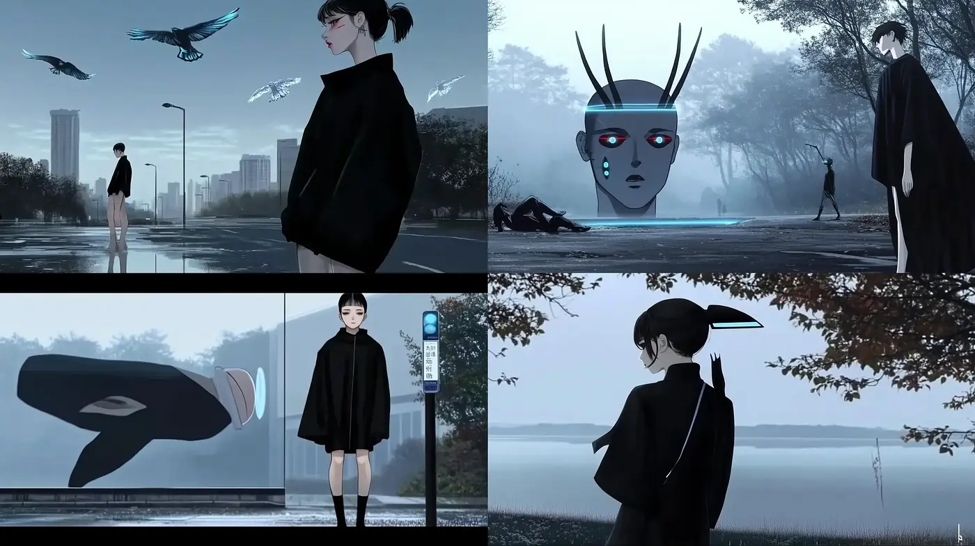 Ethereal Monochrome Dreamscape With Surrealist Undertones - Midjourney sref style
