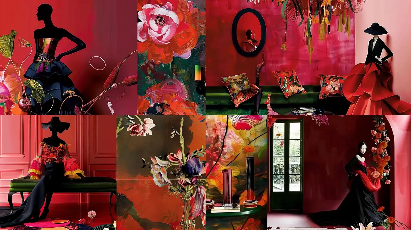Elegant Fusion of Neo-Baroque and Floral Expressionism - Midjourney sref style