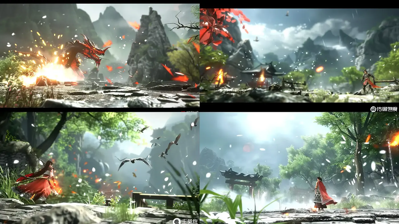 Ethereal Eastern Environments with Dynamic Elements and Serene Undertones - Midjourney sref style