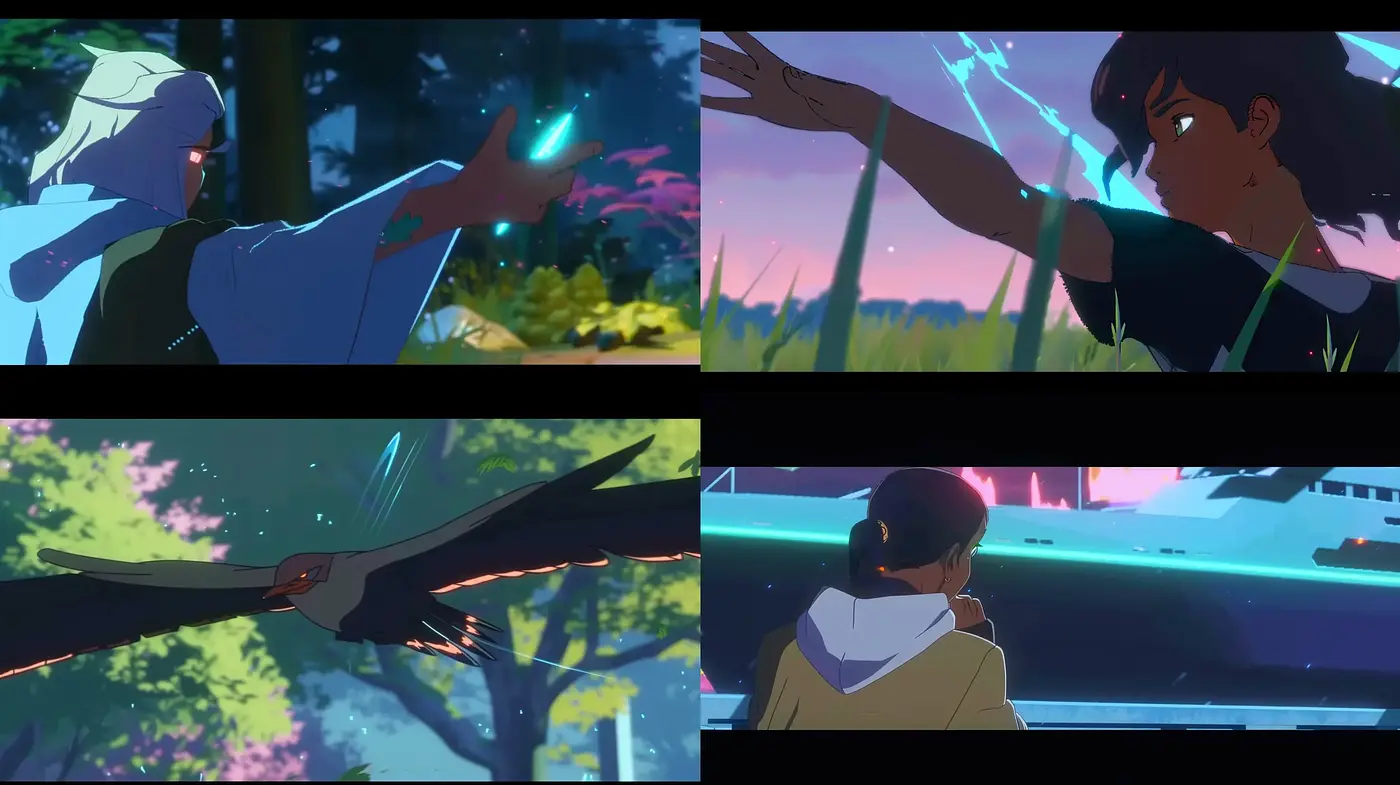 Twilight Magica: A Dusk-Lit Animation Harmony - Midjourney sref style