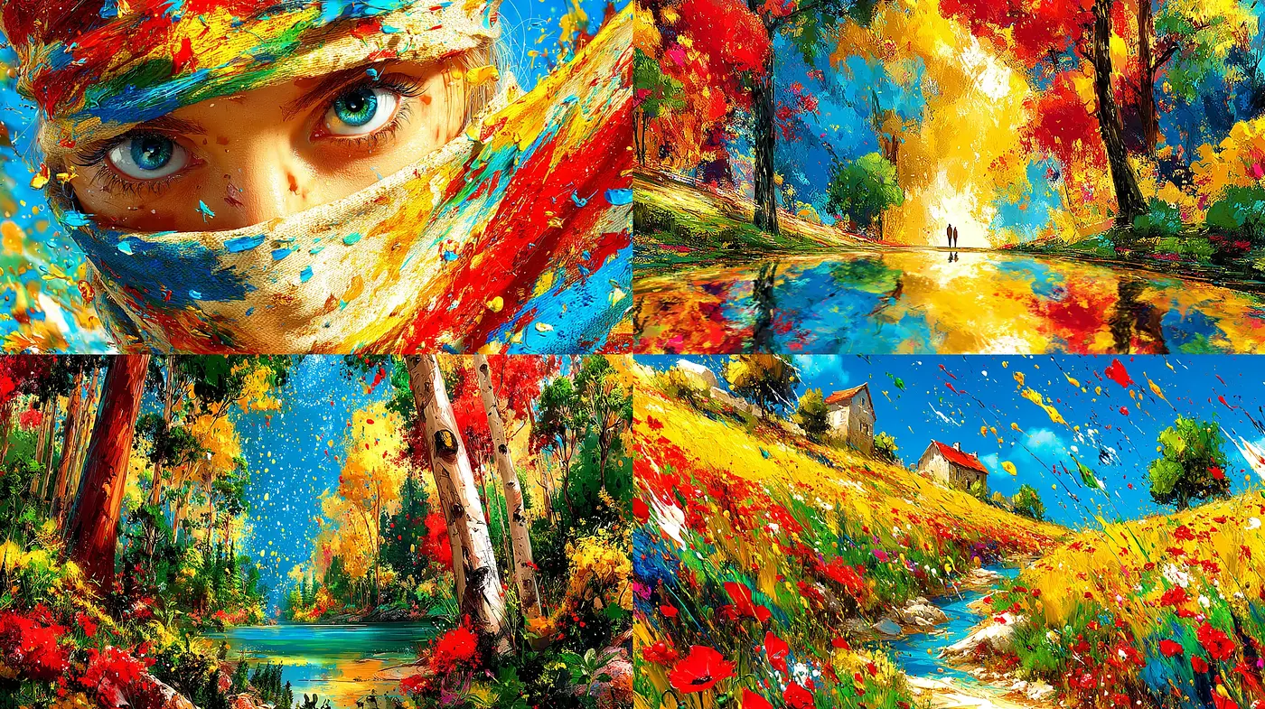 Vibrant and Lively Nature-inspired Illustrations with a Playful Artistic Touch - Midjourney sref style